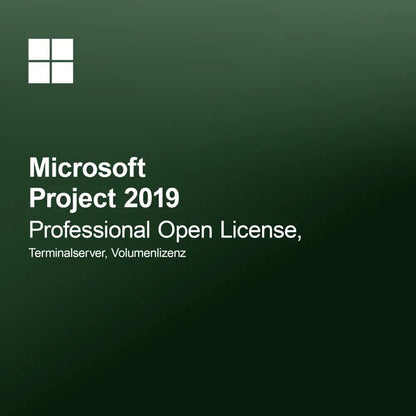 Microsoft Project 2019 Professional Open License, Terminal Server, Volume License